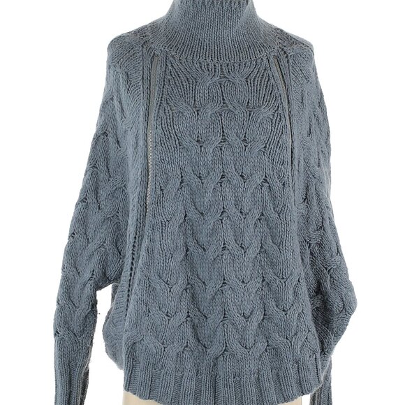 Free People XS Cableknit Mockneck Sweater - Picture 1 of 12